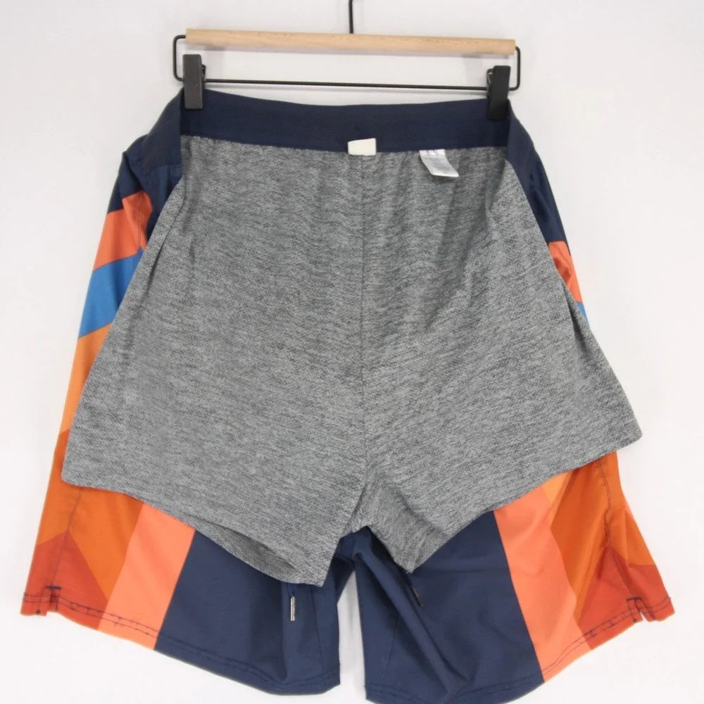 Fair Harbor Swim Trunks Mens XXL Navy Blue Colorblock BreezeKnit Liner Beach
